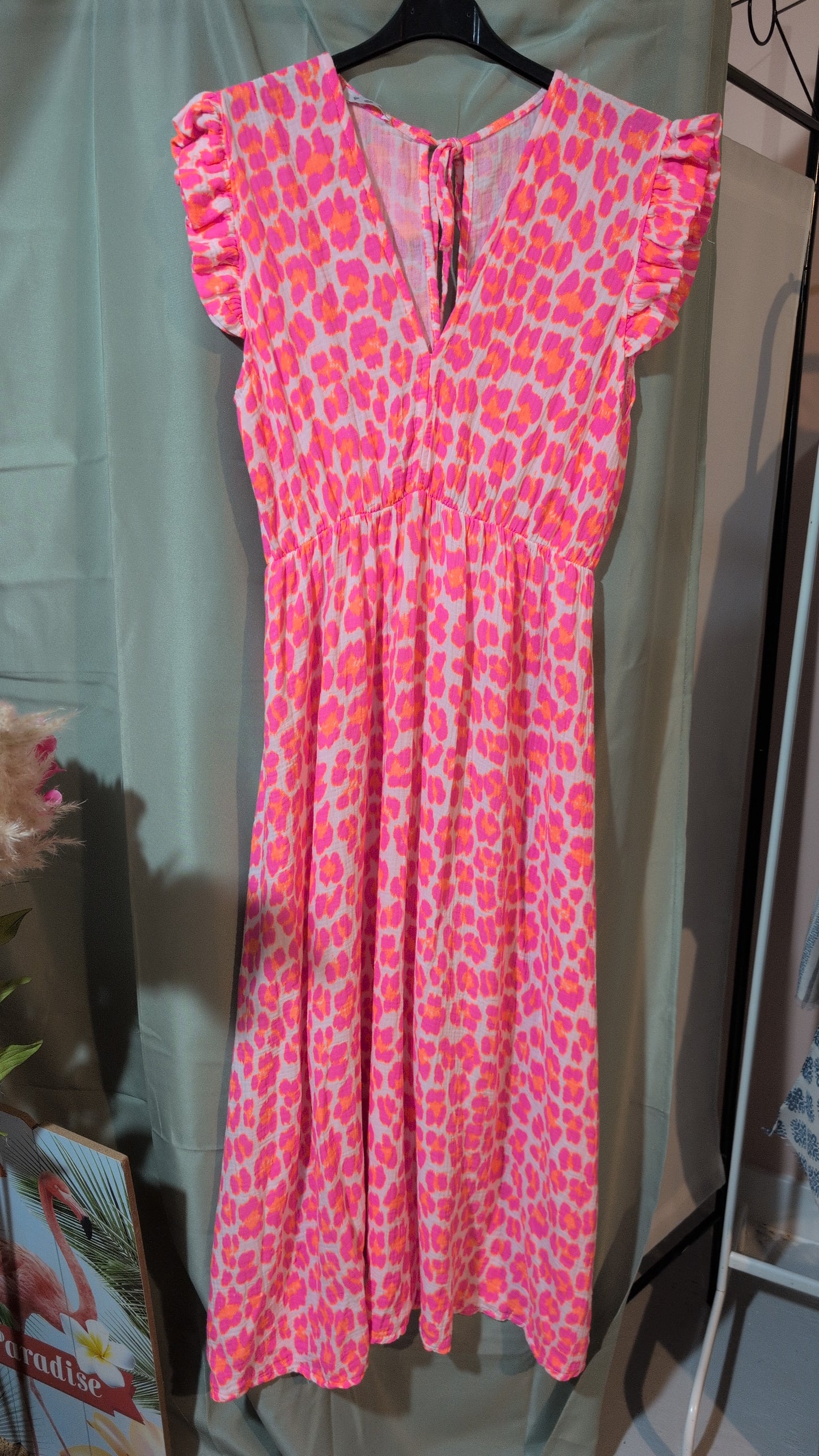 Robe Léo rose et orange