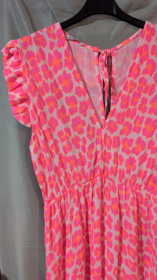 Robe Léo rose et orange